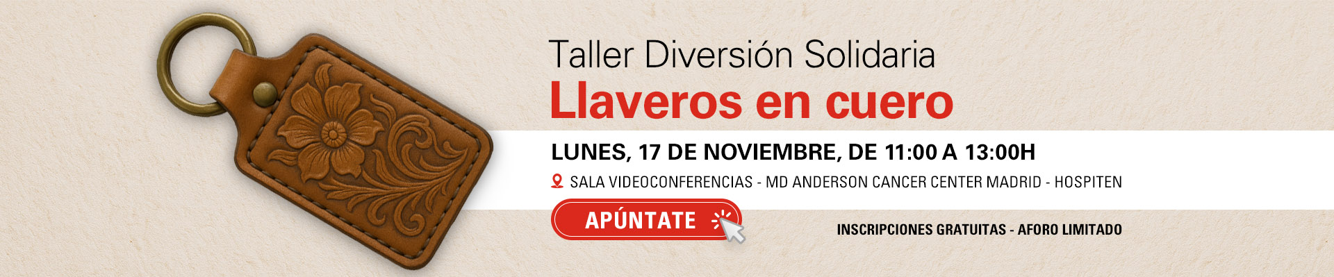 Taller Diversión Solidaria: Llaveros en cuero