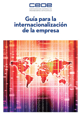 GUÍA PARA LA INTERNACIONALIZACIÓN DE LA EMPRESA. Este documento recoge un conjunto de propuestas de CEOE para impulsar la internacionalización de la economía española.<br />
<br />
GUÍA PARA LA INTERNACIONALIZACIÓN DE LA EMPRESA<br />
<br />
1. Resumen ejecutivo<br />
<br />
2. Introducción<br />
<br />
3. Sector exterior en España: propuestas para su potenciación<br />
<br />
4. Evolución de los instrumentos de ayuda a la internacionalización<br />
<br />
5. Instrumentos y ayudas a la internacionalización<br />
<br />
5.1. Iniciación: nuevos exportadores<br />
<br />
5.2. Exportación. Operaciones a corto plazo, menos de dos años: exportadores habituales y no habituales<br />
<br />
5.3. Exportación. Operaciones a largo plazo, más de dos años: exportadores habituales y no habituales<br />
<br />
5.4. Implantación comercial: inversión<br />
<br />
5.5. Implantación productiva: inversión<br />
<br />
5.6. Grandes proyectos: obras llave en mano<br />
<br />
5.7. Avales<br />
<br />
5.8. Avales técnicos<br />
<br />
5.9. Proyectos de innovación<br />
<br />
5.10. Cooperación al desarrollo<br />
<br />
 