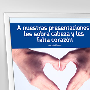 A nuestras presentaciones les sobra cabeza y les falta corazón. <p>En las presentaciones abunda la información y los datos, llegando, a veces, a saturar a la audiencia. Por eso es importante introducir el componente de la emoción.</p>