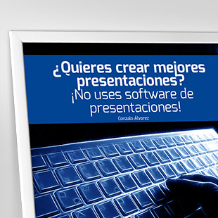 ¿Quieres crear mejores presentaciones? ¡No uses software de presentaciones!. <p>'El hambre agudiza el ingenio', este dicho popular ejemplifica el mensaje de este documento: alejarse de las plantillas y dejar brotar la creatividad.</p>
