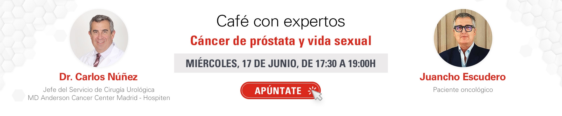 Café con expertos: Vacunación: Cáncer de próstata y vida sexual